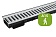 Лоток Ecoteck Lite 100h56 с решеткой стальной, кл. А15  Лоток Ecoteck Lite 100h56 с решеткой стальной, кл. А15